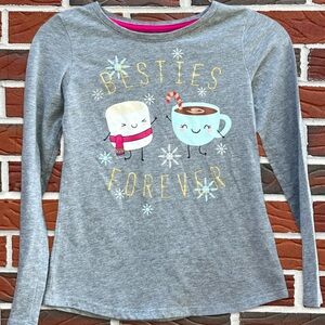 ☕️✨ Wonder Nation Besties Forever Long Sleeve T-Shirt Size Medium 7-8 Year